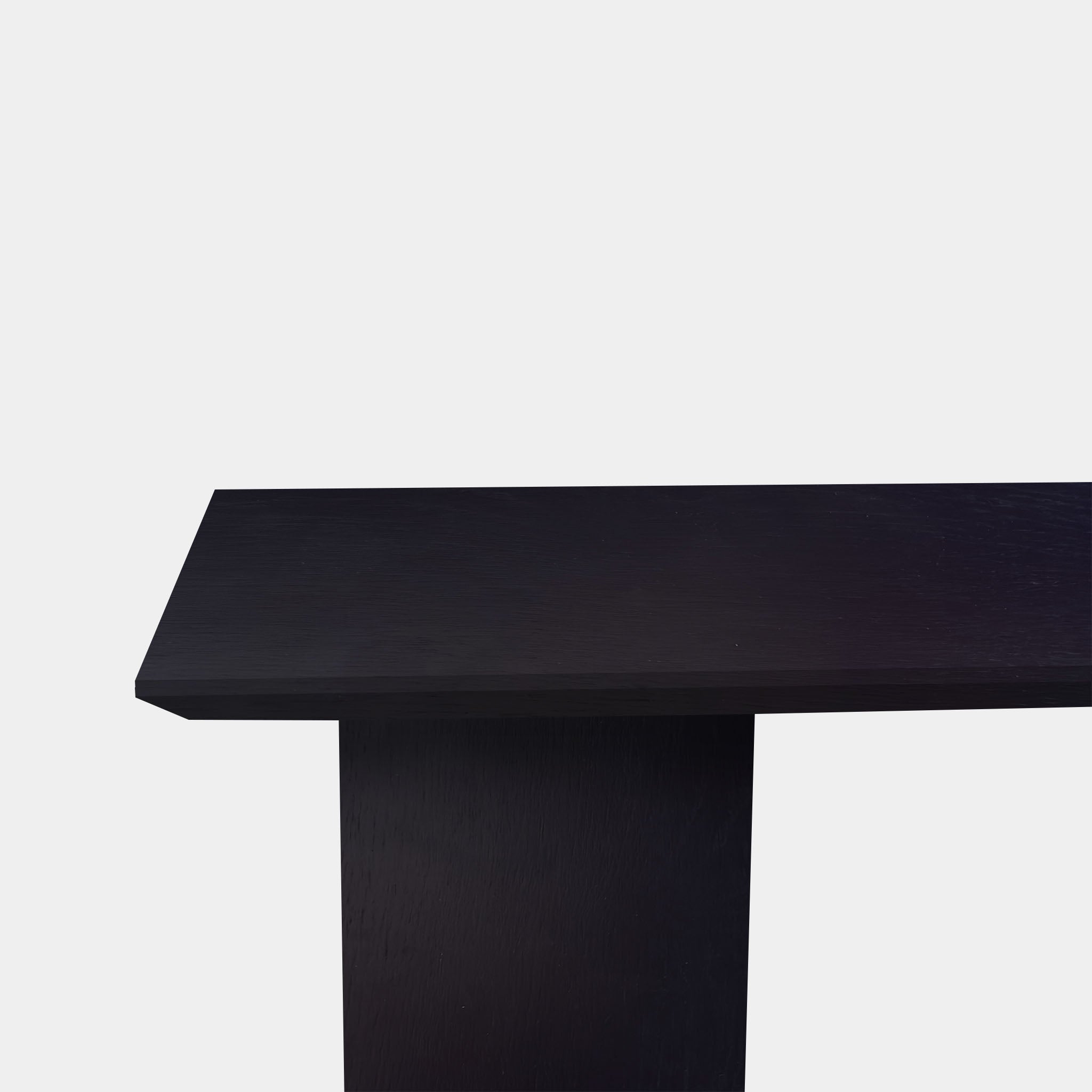 Tafel Rechthoekig Eikenhout - Half Rond - Donker Eiken