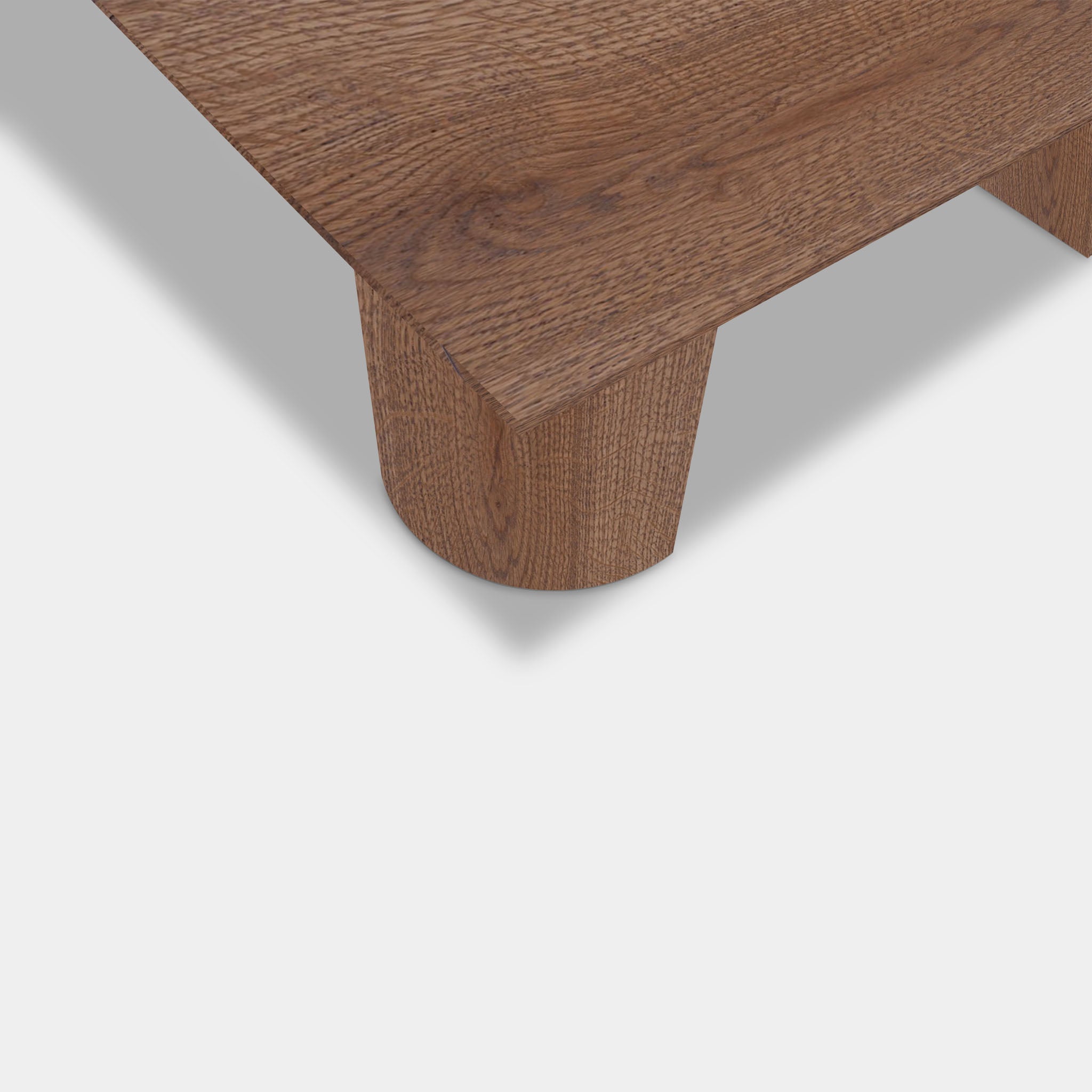 Table Rectangular Oak - Half Round - Cinnamon