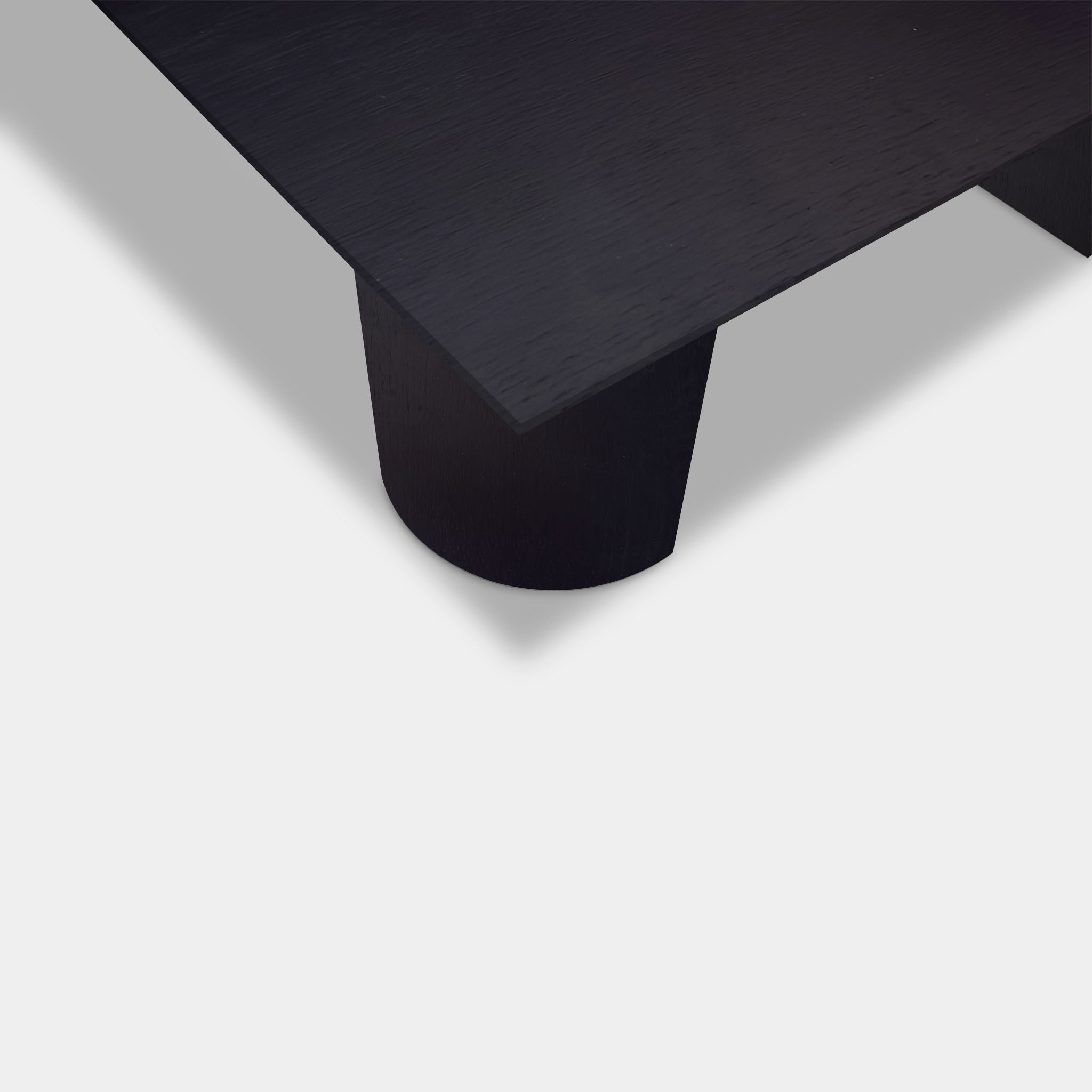 Tafel Rechthoekig Eikenhout - Half Rond - Donker Eiken