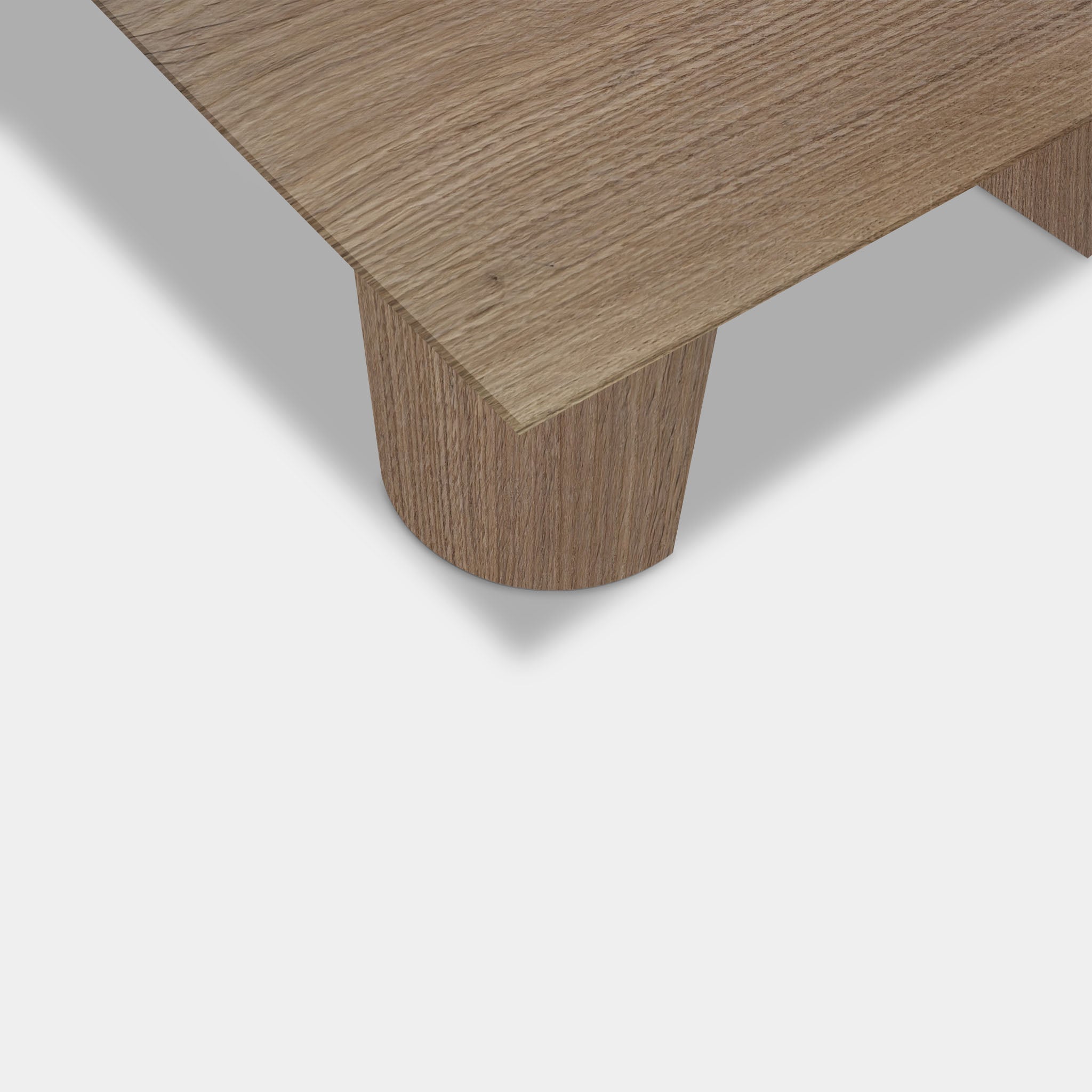 Table rectangulaire en chêne - Demi-ronde - Pura Natura