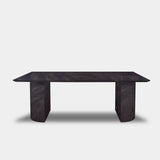 Tafel Rechthoekig Eikenhout - Half Rond - Dark Grey
