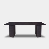 Tafel Rechthoekig Eikenhout - Half Rond - Night Glow