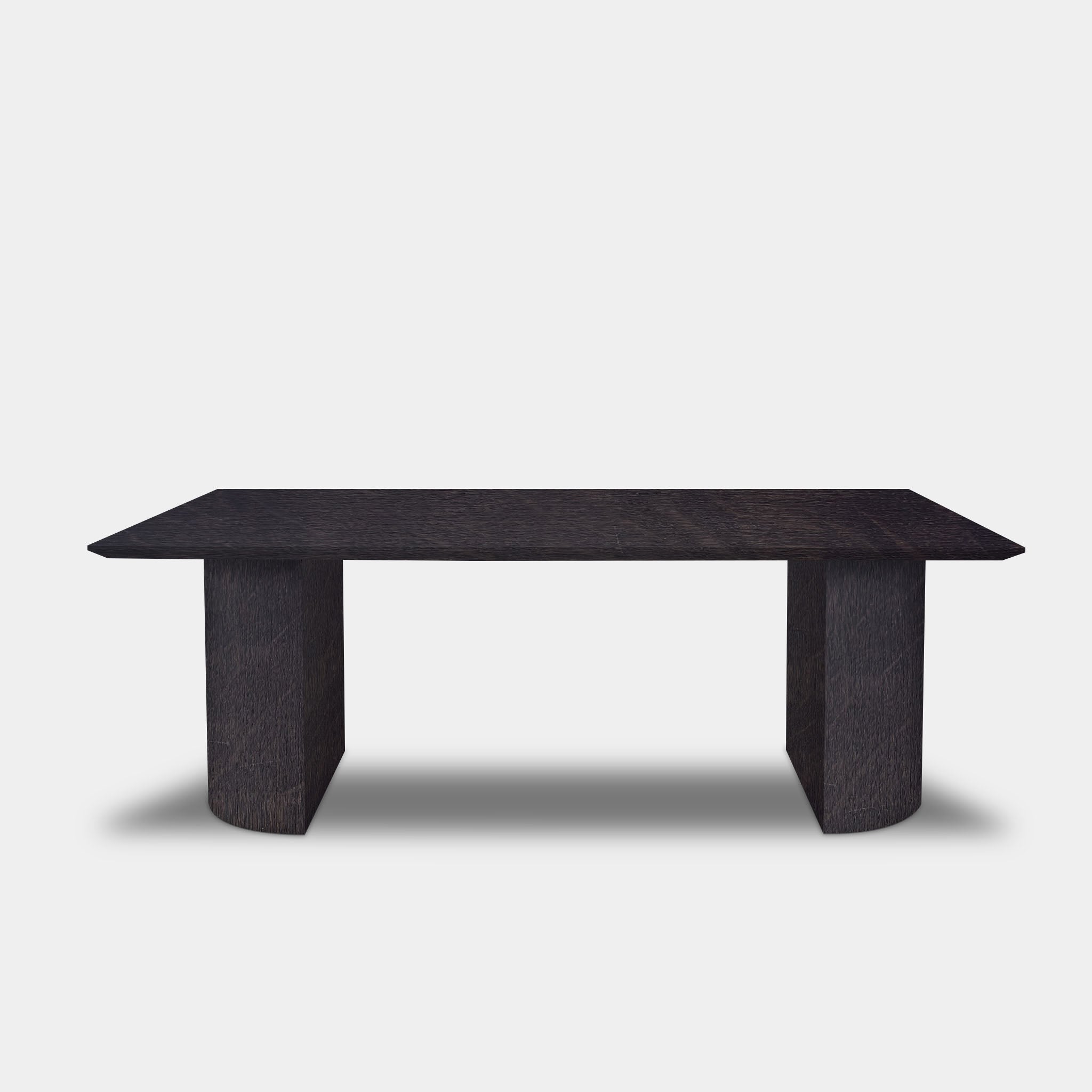 Table Rectangular Oak - Half Round - Night Glow