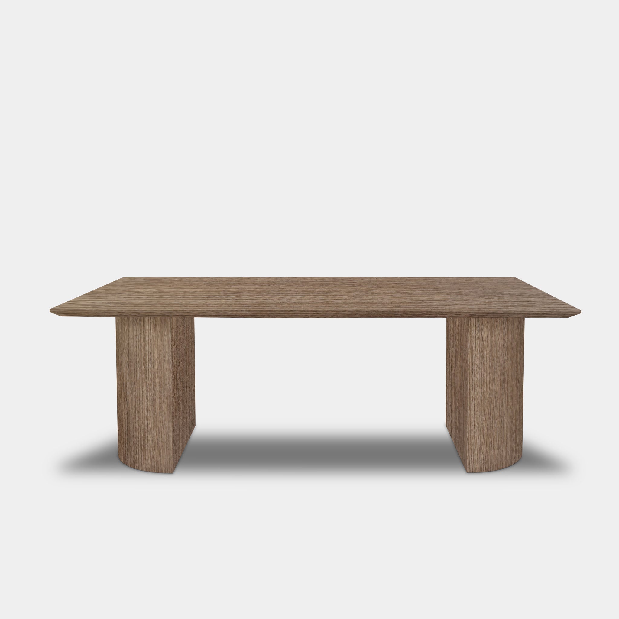 Table rectangulaire en chêne - Demi-ronde - Pura Natura