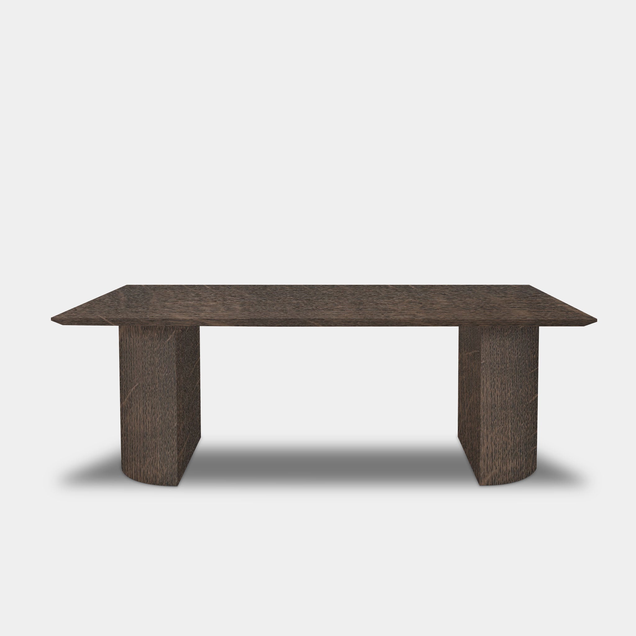 Tafel Rechthoekig Eikenhout - Half Rond - Zand