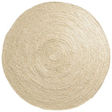 Vloerkleed Jute Bleached Rond - Geel Rond