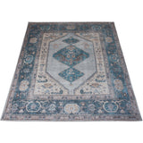 Vloerkleed Karaca Blue 03 - Blauw Rechthoekig