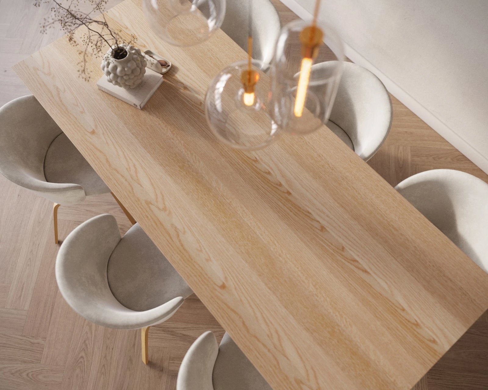 Tafel Rechthoekig Eikenhout - Latjes Onderstel - Dark Grey