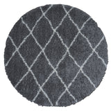 Vloerkleed Jeffie Grey Rond - Grijs Rond