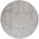 Karpet Viscose Light Grey Rond - Grijs Rond