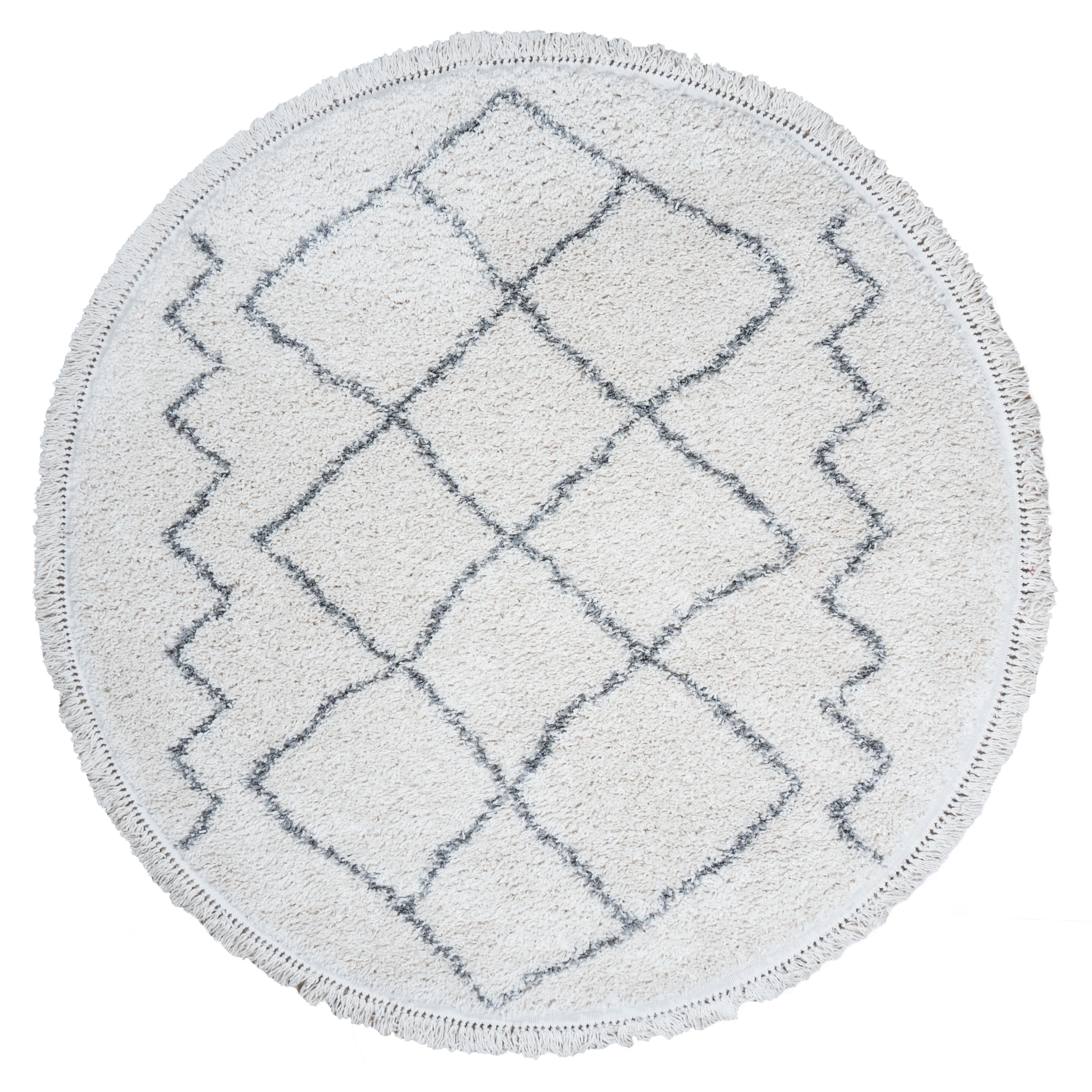 Vloerkleed Marrakesh Cream Rond - Wit Rond
