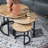 Vloerkleed Karaca Antraciet/Brown 09 Rond - view 4