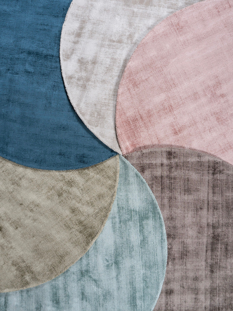 Karpet Viscose Light Grey Rond - view 3