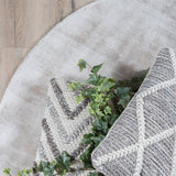 Karpet Viscose Light Grey Rond - view 2