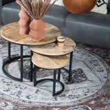 Vloerkleed Karaca Antraciet/Brown 09 Rond - view 3