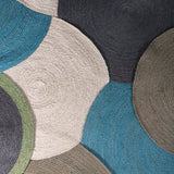 Vloerkleed Jute Army Green Rond - view 4