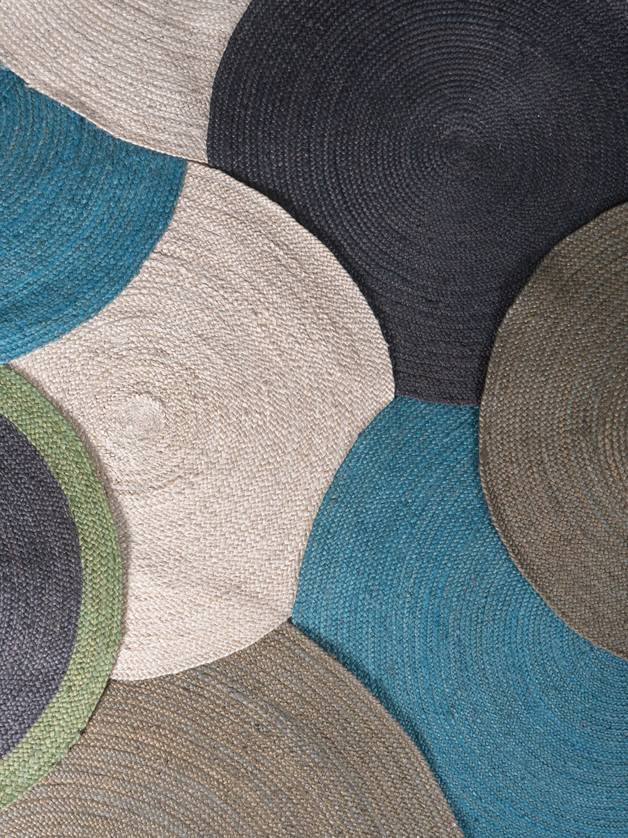 Vloerkleed Jute Army Green Rond - view 4