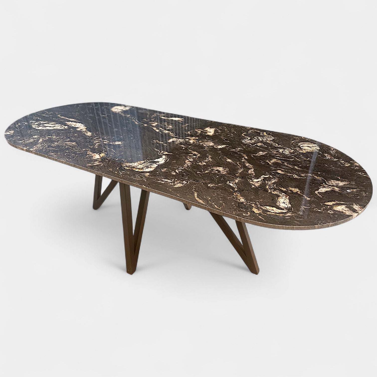 Cosmic Black EETKAMETAFEL - Plat Ovaal (90X220 CM)