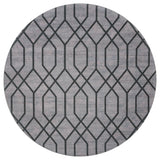 Vloerkleed Pattern Groen Rond - Grijs Rond