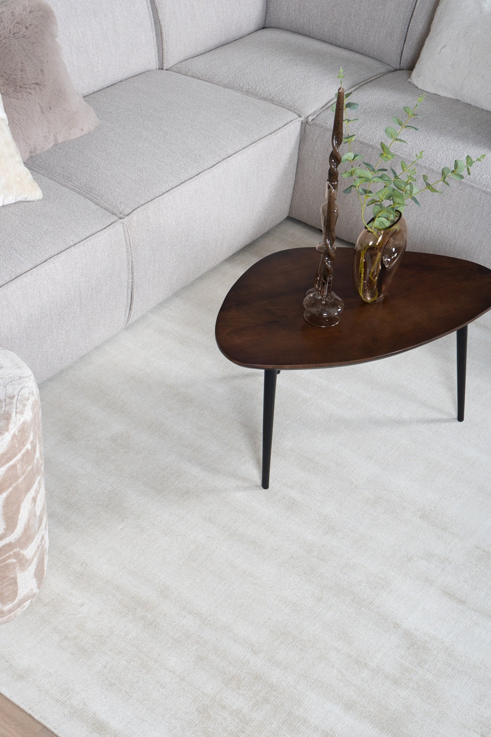 Vloerkleed Cos - Viscose Beige - view 4