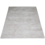 Karpet Viscose Light Grey - Grijs Rechthoekig