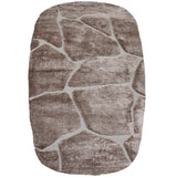 Vloerkleed Macy Bruin - Rounded Corners - Bruin Ovaal