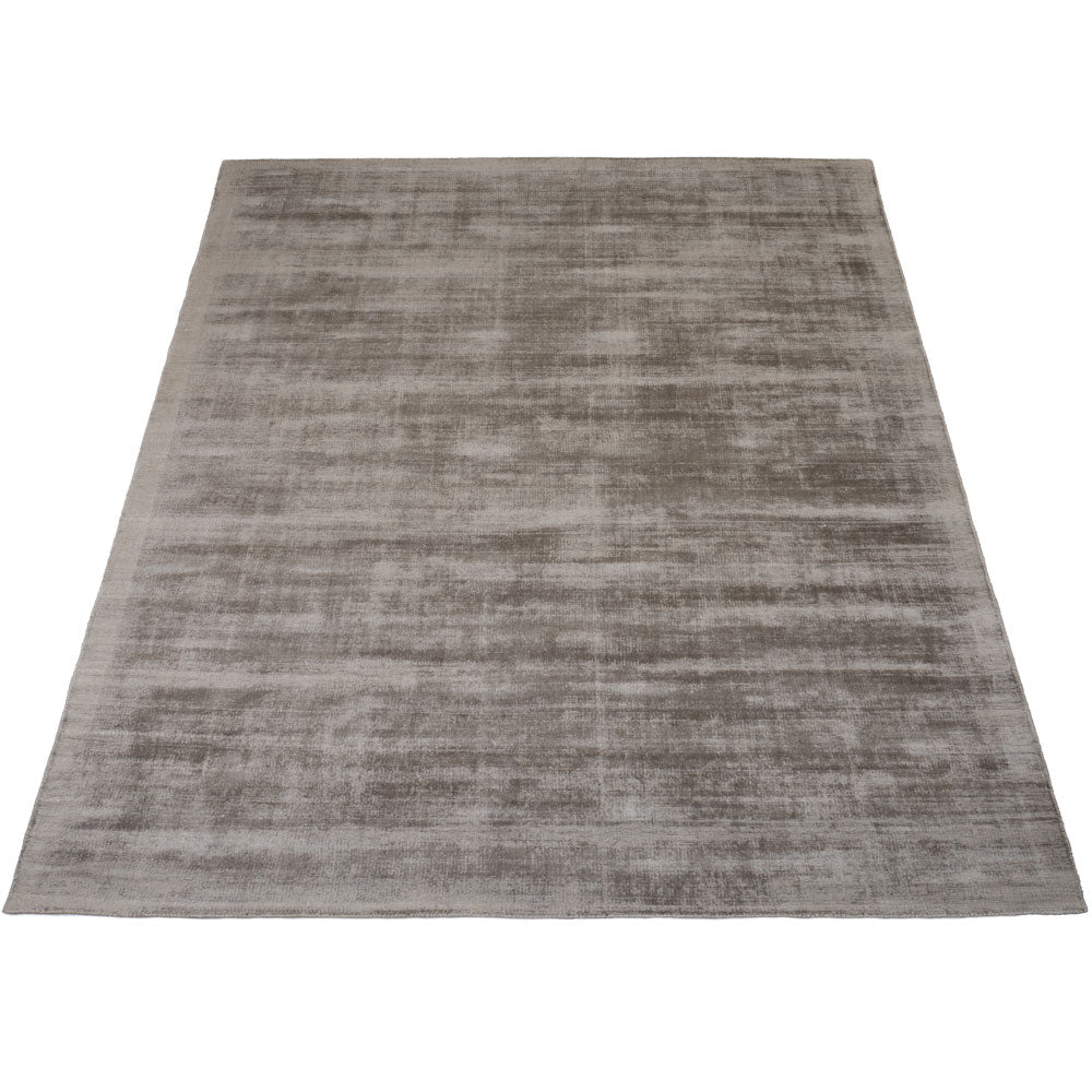 Vloerkleed Cos - Viscose Taupe - Taupe Rechthoekig
