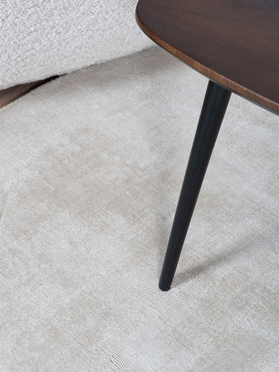 Vloerkleed Cos - Viscose Beige Rond - view 3