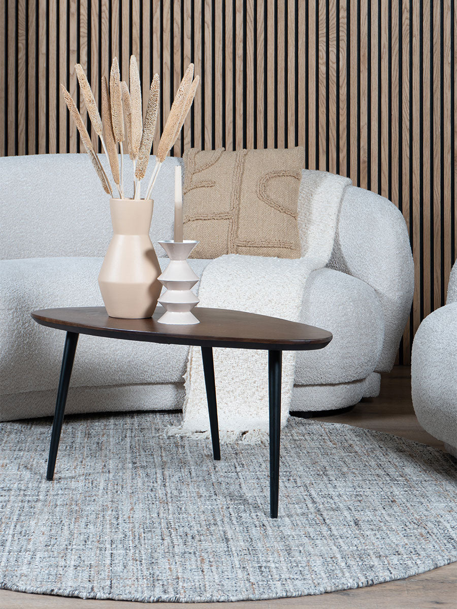 Vloerkleed Cross Grey/Beige Rond - view 3