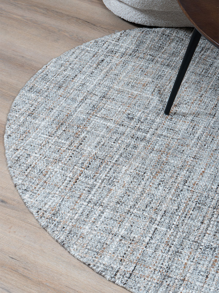 Vloerkleed Cross Grey/Beige Rond - view 4