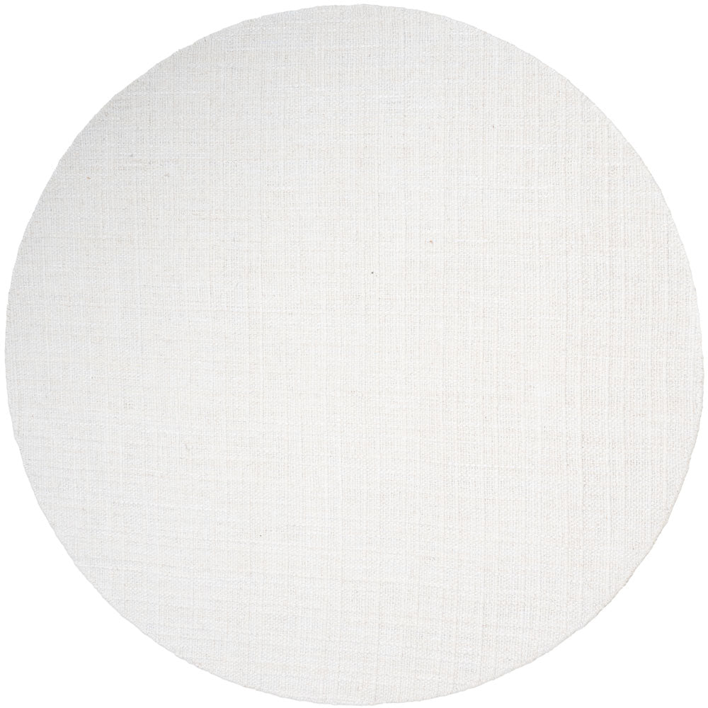 Vloerkleed Cross Naturel Rond - Wit Rond