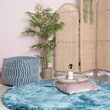 Vloerkleed Donsie Blue Rond - view 3
