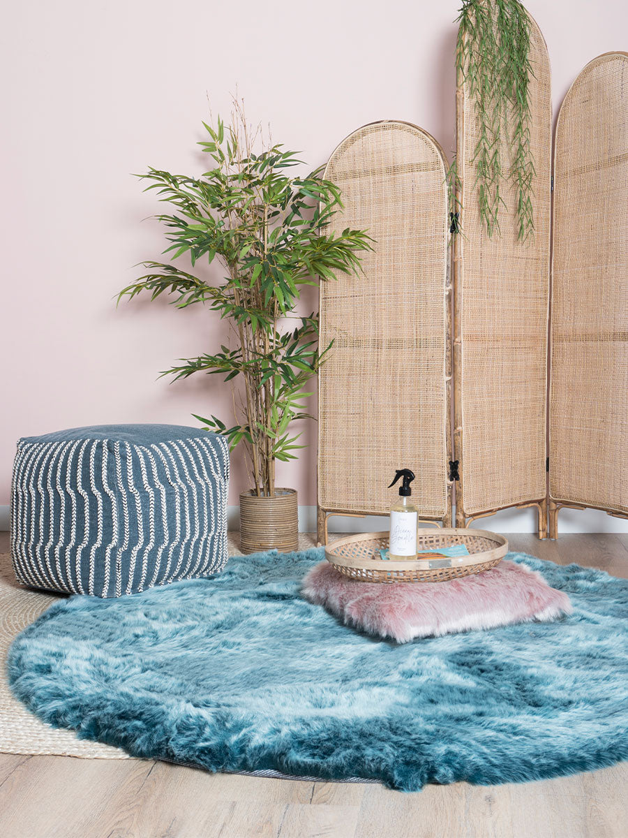 Vloerkleed Donsie Blue Rond - view 3