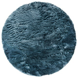 Vloerkleed Donsie Blue Rond - Blauw Rond