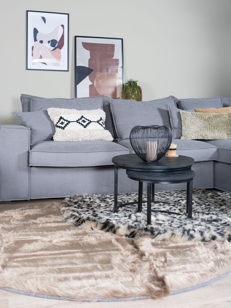 Vloerkleed Donsie Brown Rond - view 5