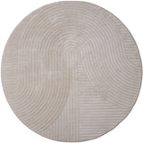 Vloerkleed Ella Beige Rond - Beige Rond