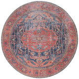 Vloerkleed Heris Red 01 Rond - Rood Rond