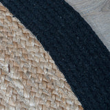 Vloerkleed Jute Naturel/Zwart Rond - view 3