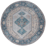 Vloerkleed Karaca Blue 03 Rond - Blauw Rond
