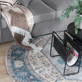 Vloerkleed Karaca Blue 03 Rond - view 3