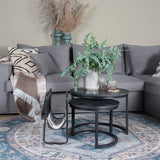 Vloerkleed Karaca Blue 03 Rond - view 4