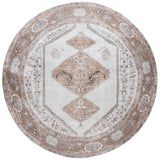 Vloerkleed Karaca Brown 08 Rond - Bruin Rond