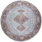 Vloerkleed Karaca Purple/Brown 07 Rond - Paars Rond