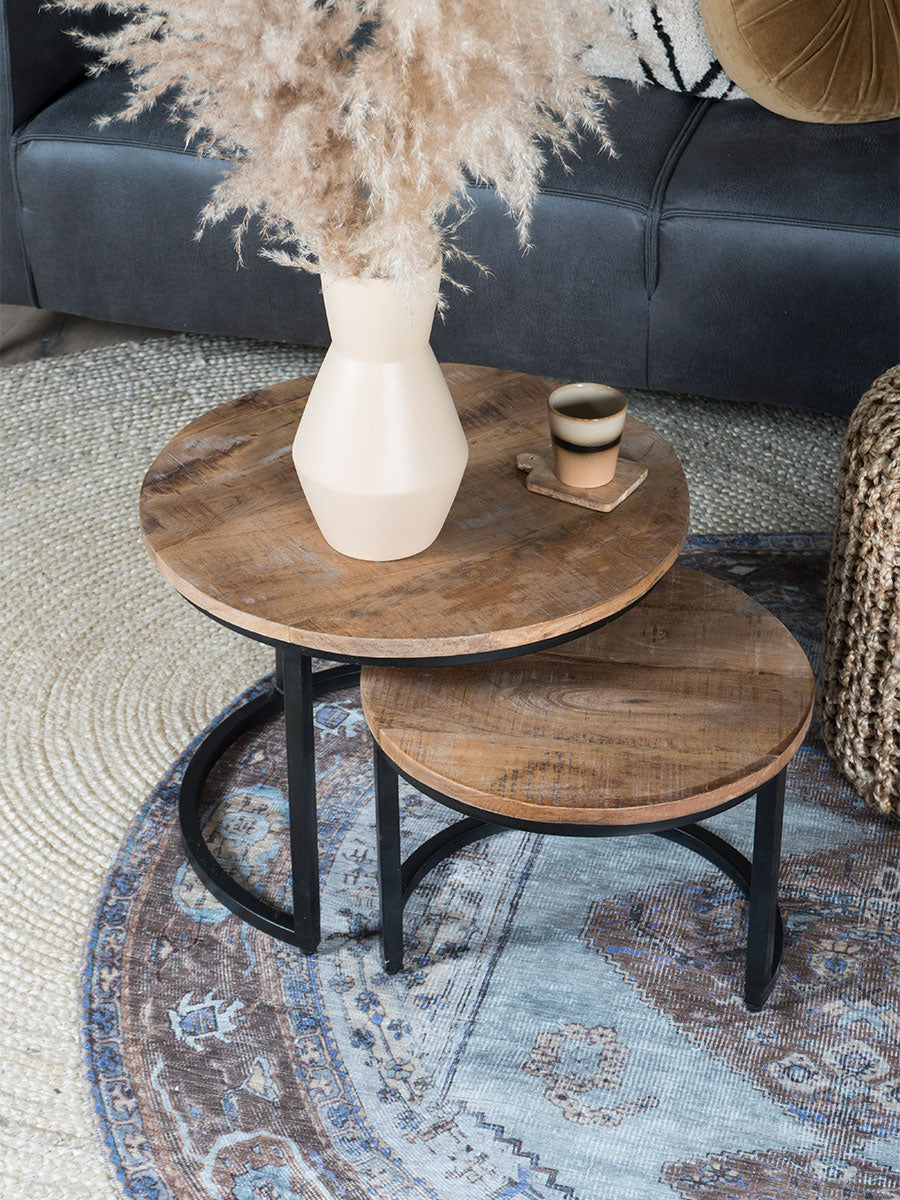 Vloerkleed Karaca Purple/Brown 07 Rond - view 3