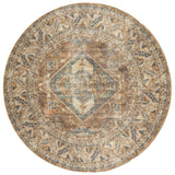 Vloerkleed Laria Blue 1 Rond - Geel Rond