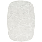 Vloerkleed Macy Creme - Rounded Corners - Wit Ovaal