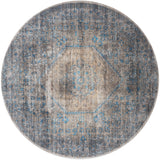 Vloerkleed Madel Groen/Blauw Rond - Groen Rond