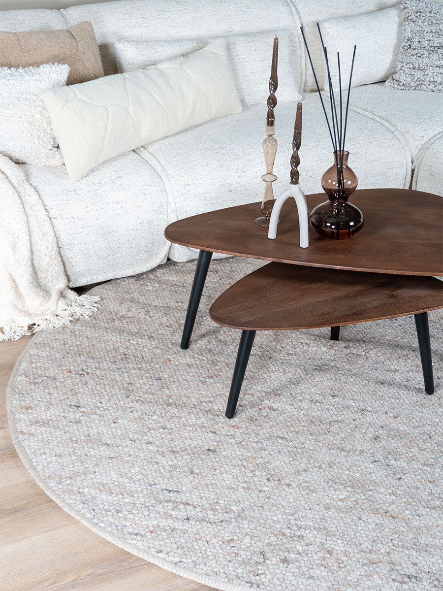 Vloerkleed Stone Donker Beige 417 Rond - view 2