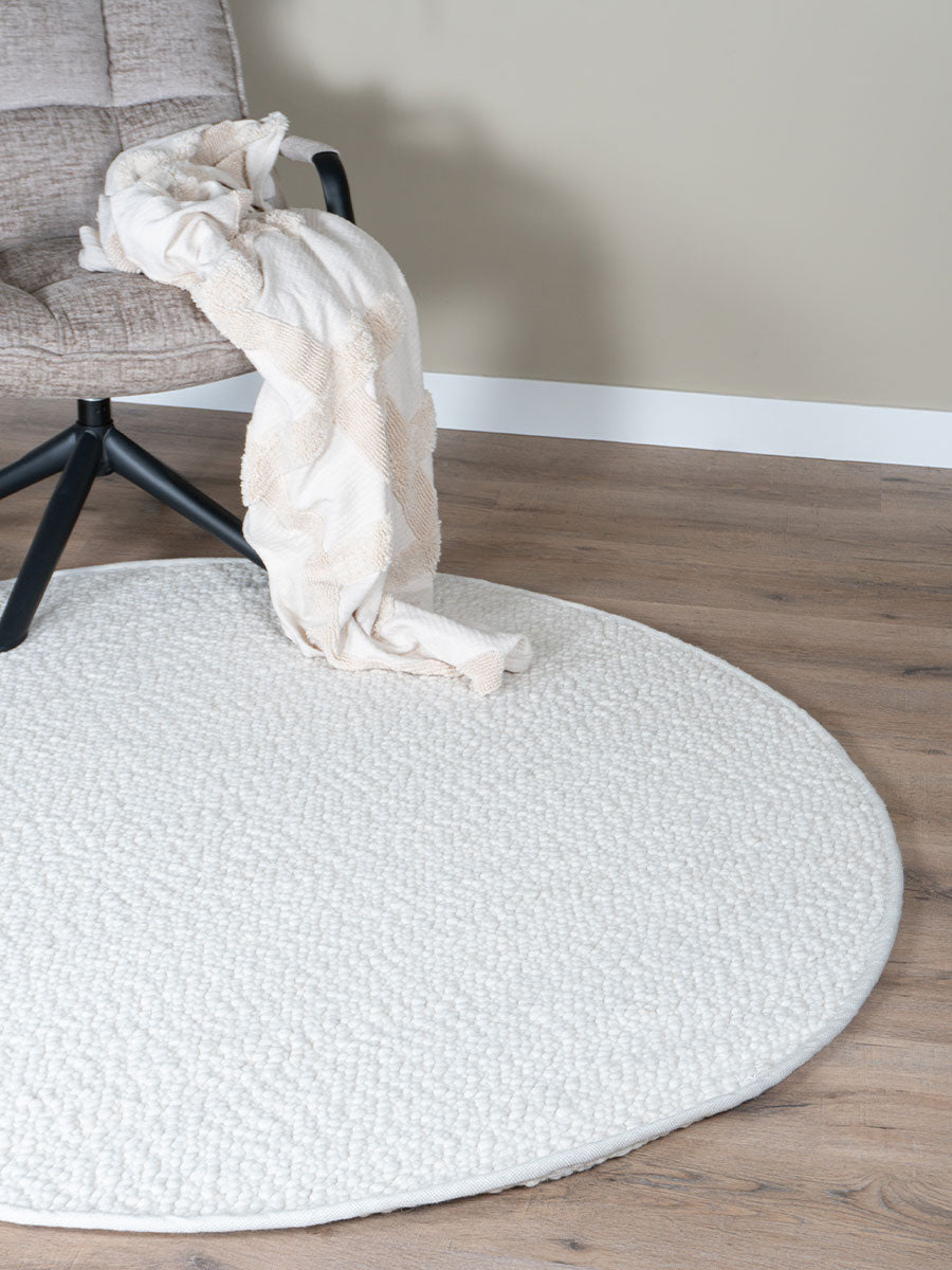 Vloerkleed Stone White Rond - view 3