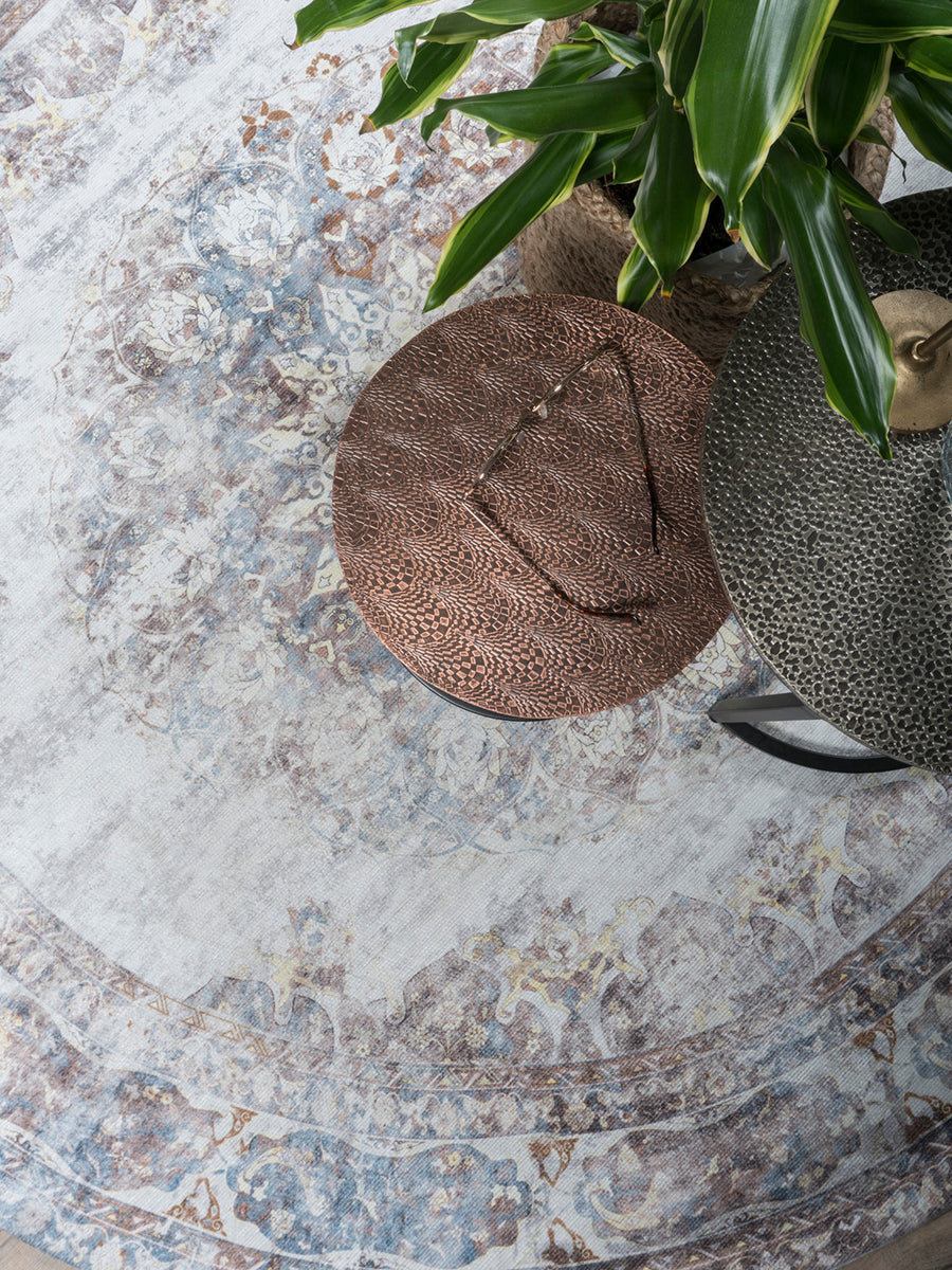 Vloerkleed Viola Taupe Rond - view 4